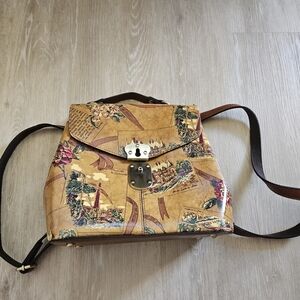 Patricia Nash Sinclair Leather Convertible Backpack Bag-My European Trip